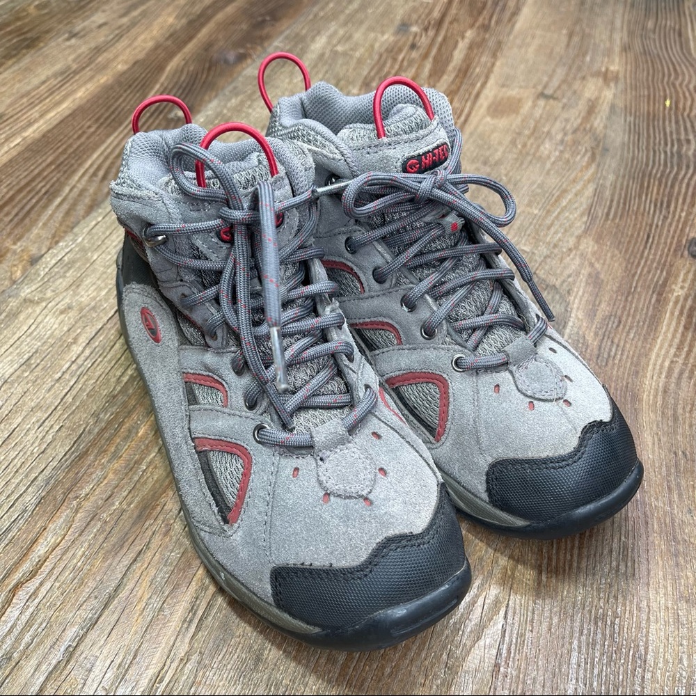 Hi-Tec Youth Invada Mid Jr (Grey/LtGrey/Red) Size 5